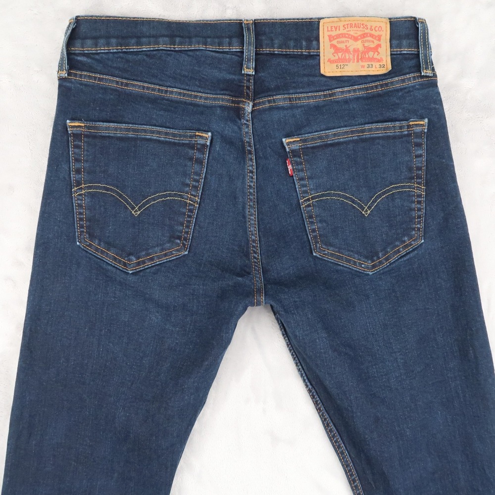 Levi's Jeans Mens 33 Fit 33x30 Blue 512 Slim Taper 28833-0025 Stretch Modern